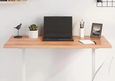 Blat masă maro deschis 100x60x2 cm, lemn masiv stejar tratat - 1/5