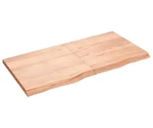 vidaXL Blat de masă maro 120x60x(2-4) cm, lemn masiv stejar tratat