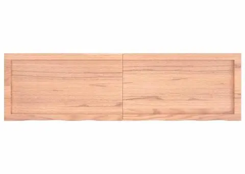 Blat de masă maro 140x40x(2-4) cm, lemn masiv stejar tratat - 4/5