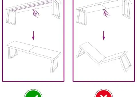 Blat de masă maro 140x40x(2-4) cm, lemn masiv stejar tratat - 5/5