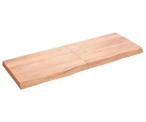 vidaXL Blat de masă maro 140x50x(2-6) cm, lemn masiv stejar tratat