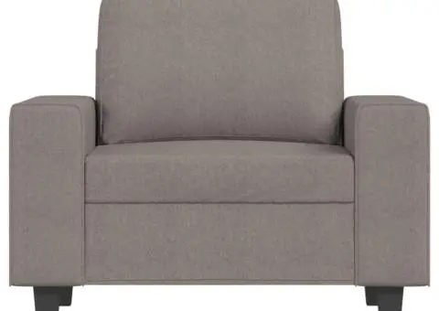 Fotoliu canapea cu taburet, taupe, 60 cm, material textil - 4/5