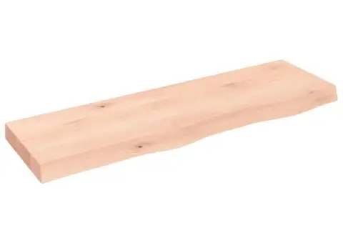 Blat de baie, 100x30x(2-6) cm, lemn masiv netratat - 2/5