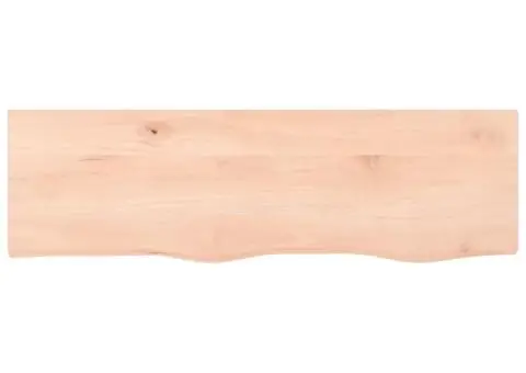 Blat de baie, 100x30x(2-6) cm, lemn masiv netratat - 3/5