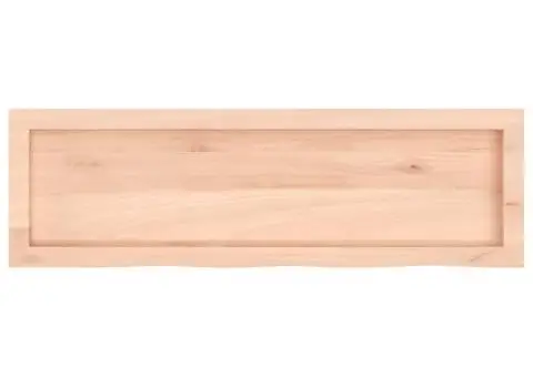 Blat de baie, 100x30x(2-6) cm, lemn masiv netratat - 4/5