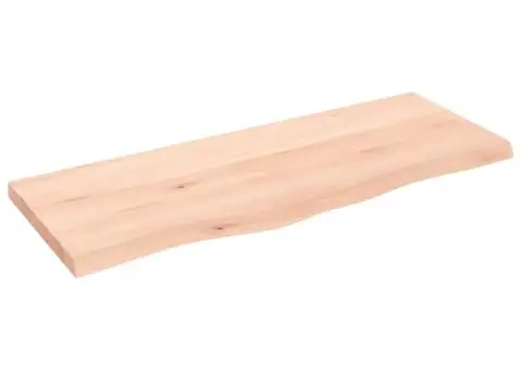 Blat de baie, 100x40x(2-4) cm, lemn masiv netratat - 2/5