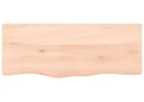 Blat de baie, 100x40x(2-4) cm, lemn masiv netratat - 3/5