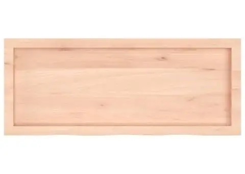 Blat de baie, 100x40x(2-4) cm, lemn masiv netratat - 4/5