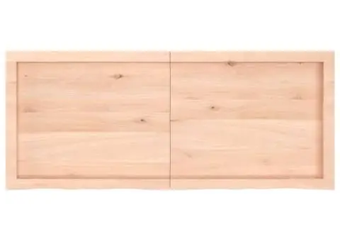 Blat de baie, 120x50x(2-6) cm, lemn masiv netratat - 4/5