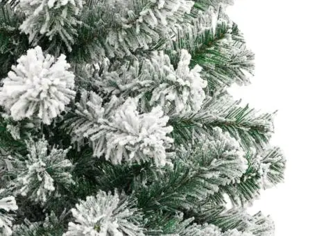 Brad de Crăciun artificial cu balamale și zăpadă pufoasă 180 cm - 5/5