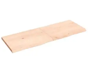 vidaXL Blat de masă, 140x50x(2-4) cm, lemn masiv de stejar netratat