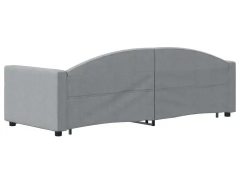 Pat de zi cu extensie, gri deschis, 80x200 cm, textil - 5/5