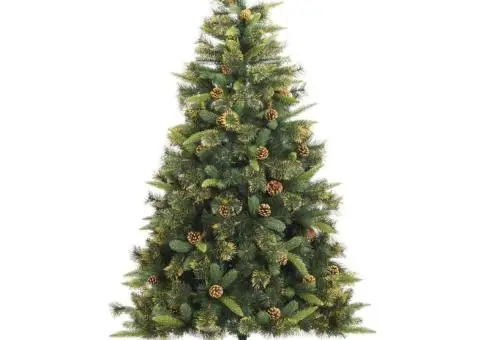Brad de Crăciun artificial cu conuri și balamale, 180 cm - 2/5