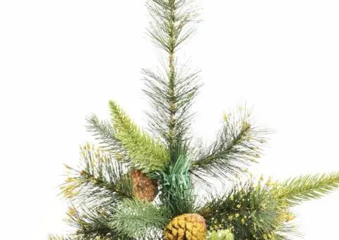 Brad de Crăciun artificial cu conuri și balamale, 180 cm - 4/5