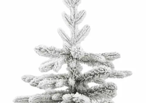 Brad de Crăciun artificial cu balamale și zăpadă pufoasă 240 cm - 4/5