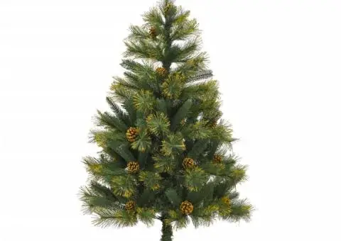 Brad de Crăciun artificial cu conuri și balamale, 120 cm - 2/5