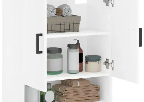 Dulap de perete, alb, 60x31x70 cm, lemn compozit - 4/5