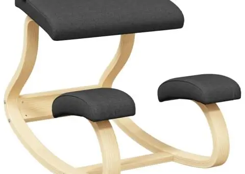 Scaun pentru îngenunchiat negru 48x71x51 cm placaj de mesteacăn - 2/5