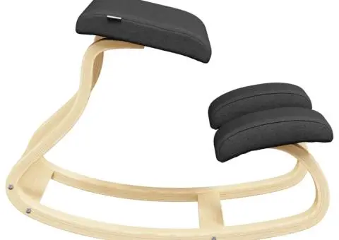 Scaun pentru îngenunchiat negru 48x71x51 cm placaj de mesteacăn - 4/5