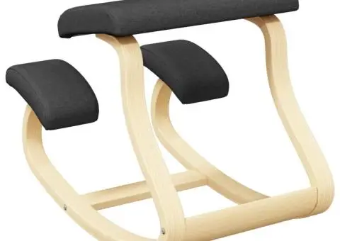 Scaun pentru îngenunchiat negru 48x71x51 cm placaj de mesteacăn - 5/5