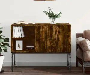 vidaXL Servantă, stejar fumuriu, 100x40x79,5 cm, lemn compozit