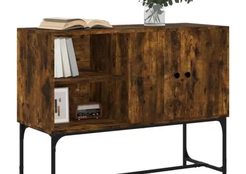 Servantă, stejar fumuriu, 100x40x79,5 cm, lemn compozit - 3/5