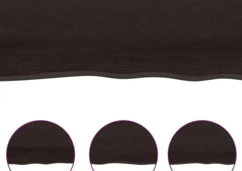 Blat de masă maro 100x60x(2-6) cm, lemn masiv stejar tratat - 5/5