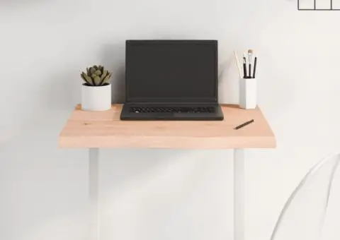 Blat de masă, 60x50x(2-4) cm, lemn masiv de stejar netratat - 1/5