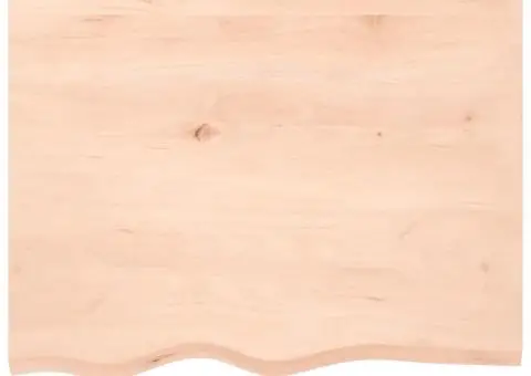 Blat de masă, 80x60x(2-6) cm, lemn masiv de stejar netratat - 3/5