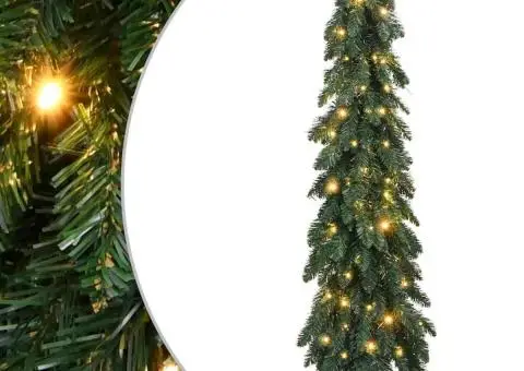 Brad de Crăciun artificial pre-iluminat cu 80 LED-uri, 150 cm - 1/5