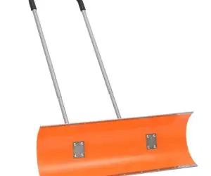 vidaXL Lopată de zăpadă mâner extensibil portocaliu 96cm lamă din oțel
