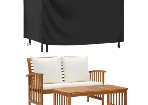 Husă mobilier de grădină negru 140x70x90 cm impermeabilă 420D - 2/5