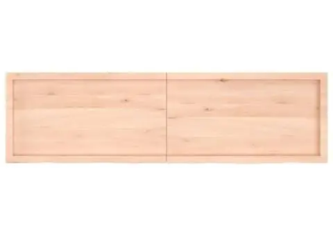 Blat de masă, 180x50x(2-4) cm, lemn masiv de stejar netratat - 3/5