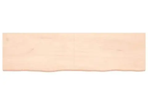 Blat de masă, 180x50x(2-4) cm, lemn masiv de stejar netratat - 4/5