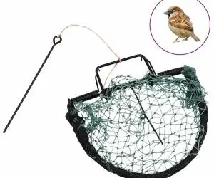vidaXL Capcană pentru păsări, verde, 20 cm, oțel