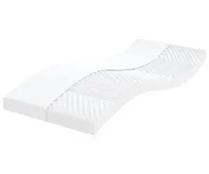 vidaXL Saltea din spumă, alb, 90x200 cm, duritate 7 zone 20 ILD