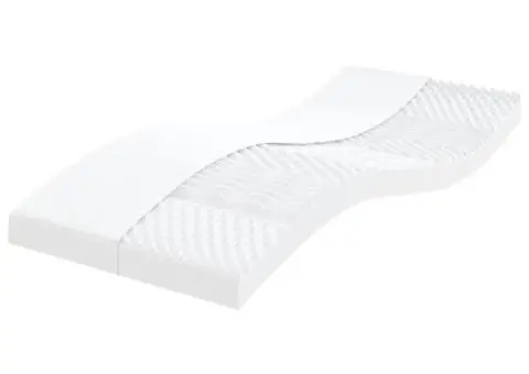 Saltea din spumă, alb, 90x190 cm, duritate 7 zone 20 ILD - 1/5