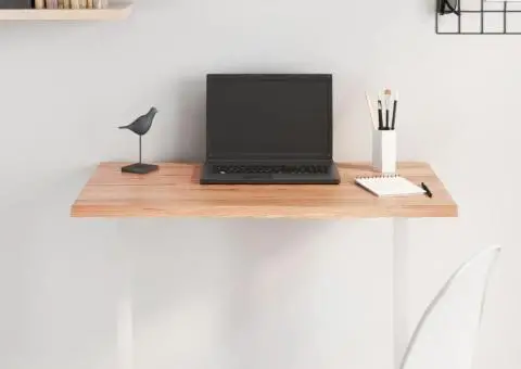 Blat de masă maro deschis 80x50x2 cm, lemn masiv stejar tratat - 1/5