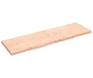 vidaXL Blat de masă, 200x60x(2-6) cm, lemn masiv de stejar netratat
