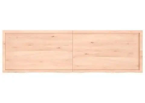 Blat de masă, 200x60x(2-6) cm, lemn masiv de stejar netratat - 3/5