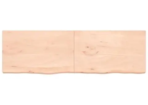 Blat de masă, 200x60x(2-6) cm, lemn masiv de stejar netratat - 4/5