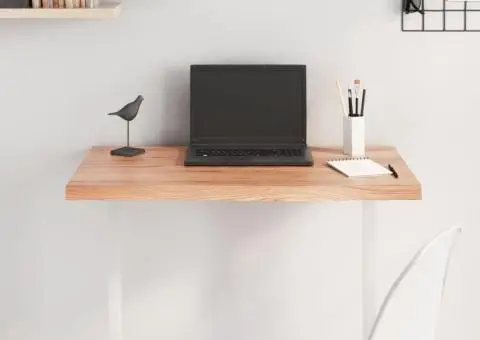 Blat de masă maro 80x40x(2-4) cm, lemn masiv stejar tratat - 1/5