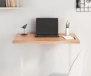 vidaXL Blat de masă maro 80x40x(2-4) cm, lemn masiv stejar tratat