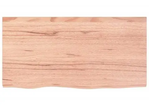 Blat de masă maro 80x40x(2-4) cm, lemn masiv stejar tratat - 3/5