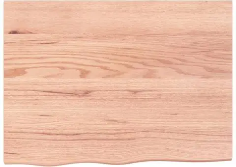 Blat de masă maro 80x60x(2-6) cm, lemn masiv stejar tratat - 3/5