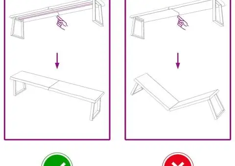 Blat de masă maro 180x40x(2-4) cm, lemn masiv stejar tratat - 5/5