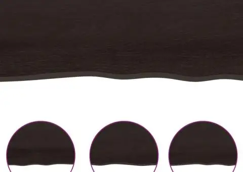 Blat de masă maro 100x40x(2-6) cm, lemn masiv stejar tratat - 5/5