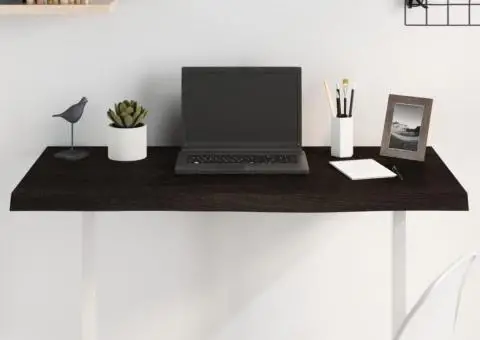 Blat de masă maro închis 100x60x2cm lemn masiv de stejar tratat - 1/5