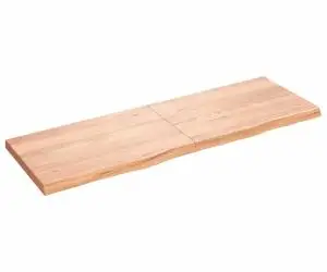 vidaXL Blat de masă maro 180x60x(2-6) cm, lemn masiv stejar tratat