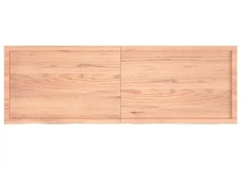 Blat de masă maro 180x60x(2-6) cm, lemn masiv stejar tratat - 4/5